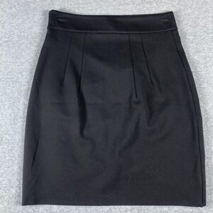 Express Skirt‎ Womens 0 Black Bandage Bodycon Pencil Mini Stretch Lined